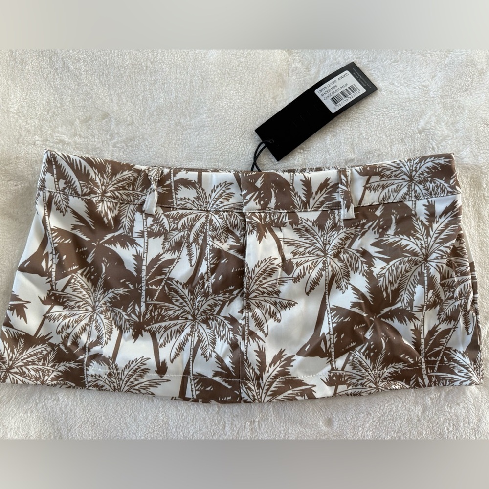 Lioness Rhode Mini Skirt in Chocolate Palm NWT XXS